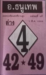 หวยอาจารย์ธนูเทพ